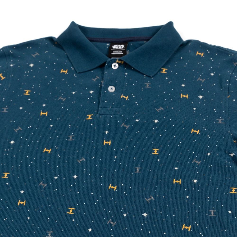 Star Wars‎ Shirt Mens Tie Fighter All Over Print Polo Sz Small Amazon Essentials
